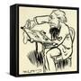 Caricature of FAURÉ from-Daniel de Losques-Framed Stretched Canvas