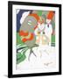 Caricature of Flappers Wearing Furs, C.1920-Ralph Barton-Framed Giclee Print