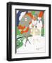 Caricature of Flappers Wearing Furs, C.1920-Ralph Barton-Framed Giclee Print