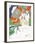 Caricature of Flappers Wearing Furs, C.1920-Ralph Barton-Framed Giclee Print