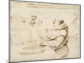 Caricature of Fra Bonaventura Bisi, 1655 - 1659-Guercino-Mounted Giclee Print