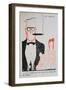 Caricature of Franco-American Relations, Illustration from Parlons Francais by Paul Iribe-Paul Iribe-Framed Giclee Print