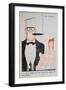 Caricature of Franco-American Relations, Illustration from Parlons Francais by Paul Iribe-Paul Iribe-Framed Giclee Print