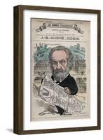 Caricature of French Social Reformer Andre Godin-Stefano Bianchetti-Framed Giclee Print