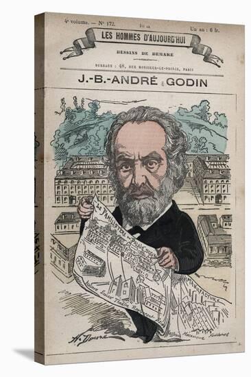 Caricature of French Social Reformer Andre Godin-Stefano Bianchetti-Stretched Canvas