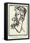 Caricature of George Bernard Shaw-Joseph Simpson-Framed Stretched Canvas