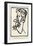 Caricature of George Bernard Shaw-Joseph Simpson-Framed Giclee Print