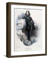 Caricature of George Sand circa 1848-Alcide Joseph Lorentz-Framed Giclee Print