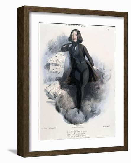 Caricature of George Sand circa 1848-Alcide Joseph Lorentz-Framed Giclee Print