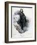 Caricature of George Sand circa 1848-Alcide Joseph Lorentz-Framed Premium Giclee Print