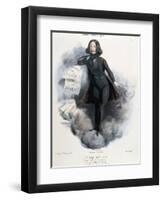 Caricature of George Sand circa 1848-Alcide Joseph Lorentz-Framed Premium Giclee Print