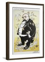 Caricature of Giuseppe Giacosa-null-Framed Giclee Print