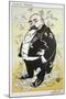 Caricature of Giuseppe Giacosa-null-Mounted Giclee Print