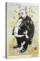 Caricature of Giuseppe Giacosa-null-Stretched Canvas