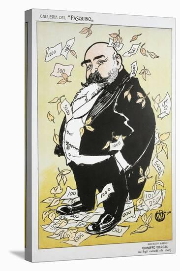 Caricature of Giuseppe Giacosa-null-Stretched Canvas