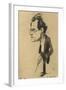 Caricature of Gustav Mahler-null-Framed Giclee Print