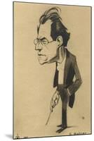 Caricature of Gustav Mahler-null-Mounted Giclee Print