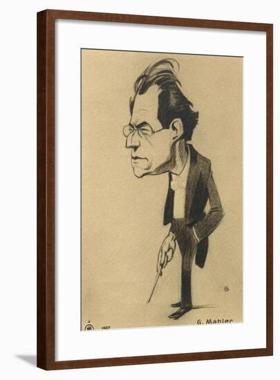 Caricature of Gustav Mahler-null-Framed Giclee Print