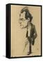 Caricature of Gustav Mahler-null-Framed Stretched Canvas