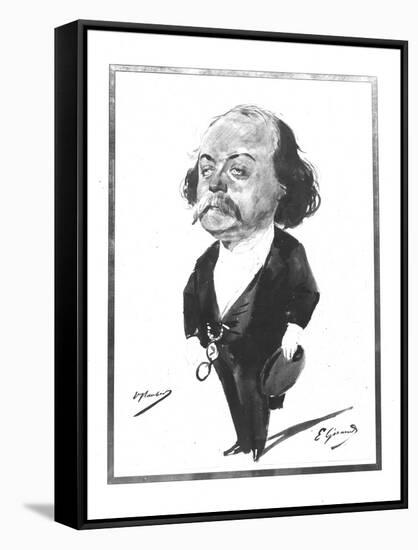 Caricature of Gustave Flaubert, 1867-Eugene Giraud-Framed Stretched Canvas