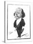 Caricature of Gustave Flaubert, 1867-Eugene Giraud-Stretched Canvas