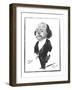 Caricature of Gustave Flaubert, 1867-Eugene Giraud-Framed Giclee Print