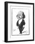 Caricature of Gustave Flaubert, 1867-Eugene Giraud-Framed Giclee Print