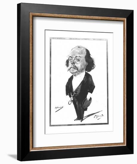 Caricature of Gustave Flaubert, 1867-Eugene Giraud-Framed Giclee Print