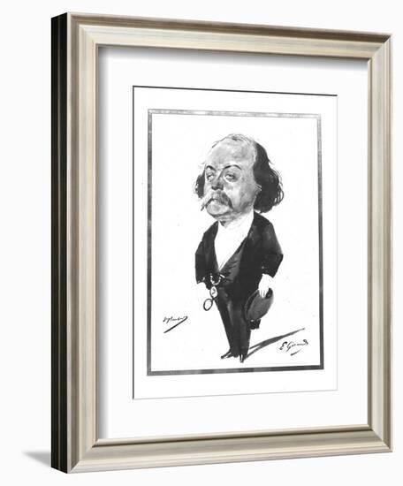 Caricature of Gustave Flaubert, 1867-Eugene Giraud-Framed Giclee Print