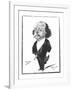 Caricature of Gustave Flaubert, 1867-Eugene Giraud-Framed Giclee Print