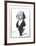 Caricature of Gustave Flaubert, 1867-Eugene Giraud-Framed Giclee Print