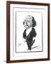 Caricature of Gustave Flaubert, 1867-Eugene Giraud-Framed Giclee Print