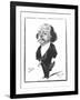 Caricature of Gustave Flaubert, 1867-Eugene Giraud-Framed Giclee Print