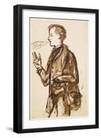 Caricature of John Everett Millais, C.1851-53 (Pen & Ink and Wash on Paper)-Dante Gabriel Charles Rossetti-Framed Giclee Print