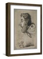 Caricature of Jules Didier-Claude Monet-Framed Premium Giclee Print