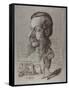 Caricature of Léon Manchon, c.1858-Claude Monet-Framed Stretched Canvas