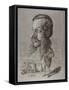 Caricature of Léon Manchon, c.1858-Claude Monet-Framed Stretched Canvas