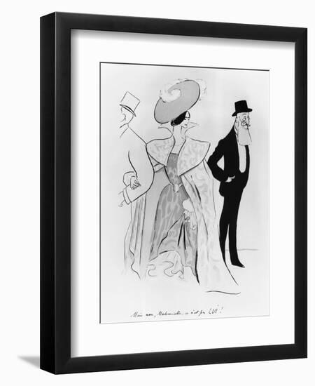 Caricature of Leopold II and Cleo De Merode-Leonetto Cappiello-Framed Giclee Print