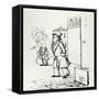 Caricature of Ludwig van-Johann Peter Lyser-Framed Stretched Canvas