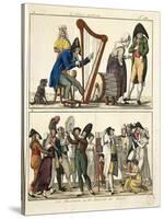 Caricature of Modern Ossian and of Street Singers, 1806-Francois Pompon-Stretched Canvas