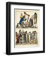 Caricature of Modern Ossian and of Street Singers, 1806-Francois Pompon-Framed Premium Giclee Print