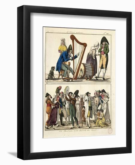 Caricature of Modern Ossian and of Street Singers, 1806-Francois Pompon-Framed Premium Giclee Print