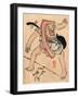 Caricature of Musician or Actor Dancing with a Cat at His Feet Ki-null-Framed Giclee Print