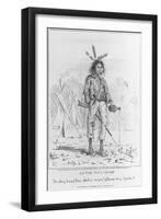 Caricature of Native North American-null-Framed Giclee Print