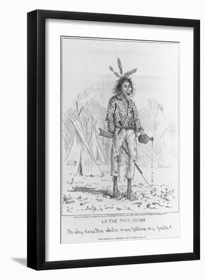 Caricature of Native North American-null-Framed Giclee Print