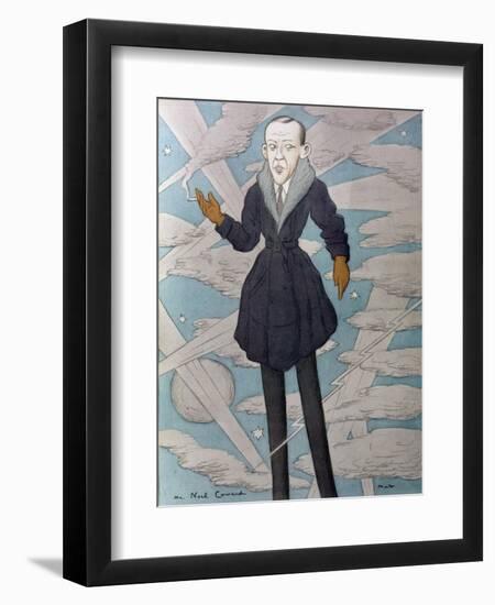 Caricature of Noel Coward-Max Beerbohm-Framed Giclee Print