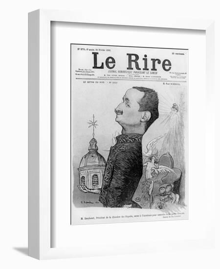 Caricature of Paul Deschanel, from 'Le Rire', 10 February 1900-Charles Leandre-Framed Giclee Print