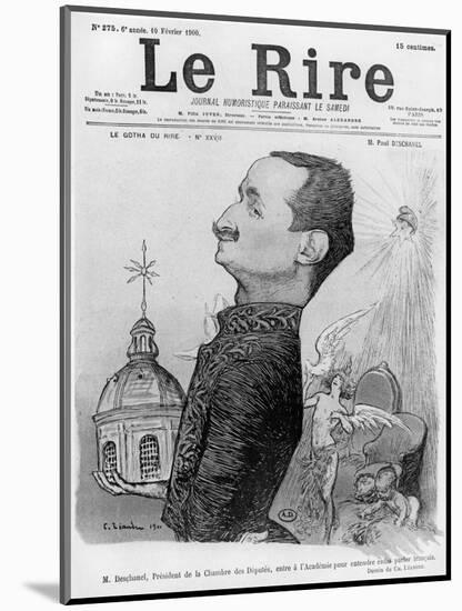 Caricature of Paul Deschanel, from 'Le Rire', 10 February 1900-Charles Leandre-Mounted Giclee Print