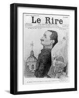 Caricature of Paul Deschanel, from 'Le Rire', 10 February 1900-Charles Leandre-Framed Giclee Print