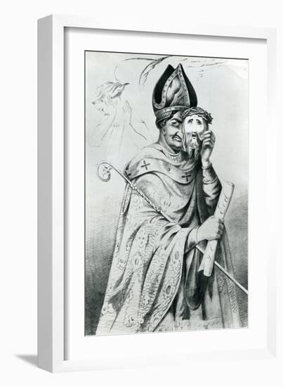 Caricature of Pope Pius IX (1792-1878), 1852-null-Framed Giclee Print